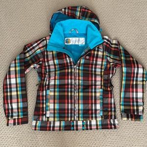 Special Blend Snowboard Jacket Women's blackout glam plaid NWOT